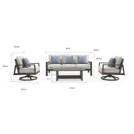 Skyvora Armchair & Outdoor Sofa Set Modern Seating for Patios, Rooftops & Garden Decks