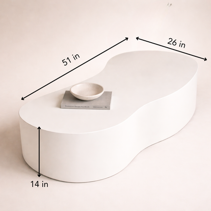 Kuno Coffee Table Modern Fluid Contemporary Biophilic Inspired Designer Center Table Custom Finish Sculptural Statement Table for Luxury Living Area
