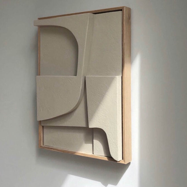 Abstract Flow Wooden Wall Art - Contemporary Abstract Texture 3D Wall Art - Wood Wall Sculpture Minimal Wall Decor - Uber Decor