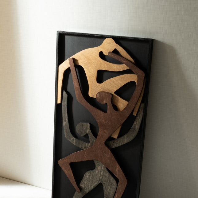 Homo Sepia Wooden Wall Art - Contemporary Abstract Texture 3D Wall Art - Wood Wall Sculpture Minimal Wall Decor - Uber Decor