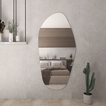 Ovela Irregular Frameless Full Length Statement Mirror - Uber Decor