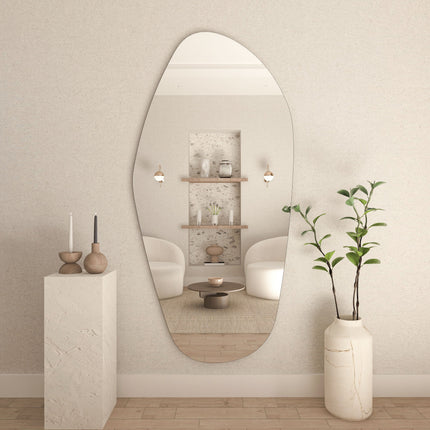Ovela Irregular Frameless Full Length Statement Mirror - Uber Decor