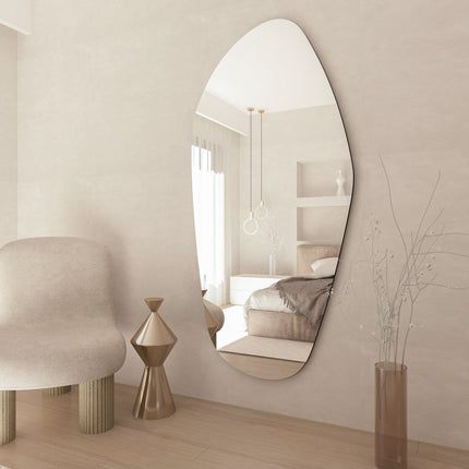Ovela Irregular Frameless Full Length Statement Mirror - Uber Decor