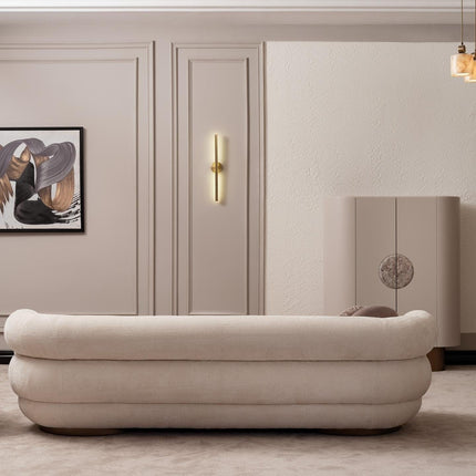 SereneCurve Luxury Boucle Couch - Contemporary 3-Seater Sofa with Modern Design - Uber Decor