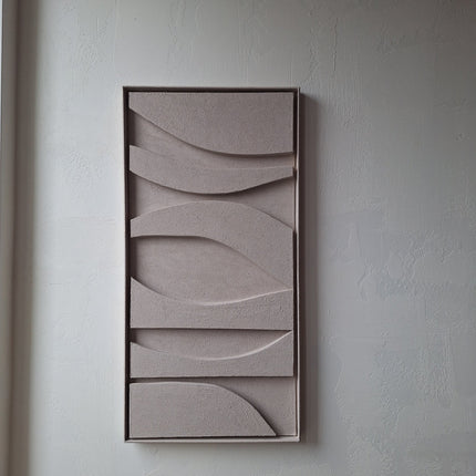 Sandy Dune Wooden Wall Art - Contemporary Abstract Texture 3D Wall Art Painting - Wood Wall Sculpture Minimal Wall Decor - Uber Decor