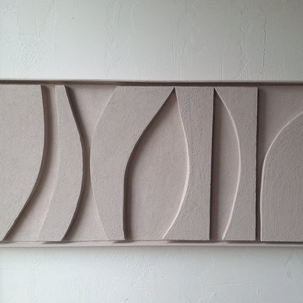 Sandy Dune Wooden Wall Art - Contemporary Abstract Texture 3D Wall Art Painting - Wood Wall Sculpture Minimal Wall Decor - Uber Decor