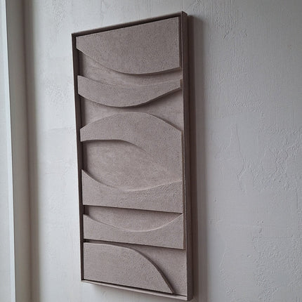Sandy Dune Wooden Wall Art - Contemporary Abstract Texture 3D Wall Art Painting - Wood Wall Sculpture Minimal Wall Decor - Uber Decor