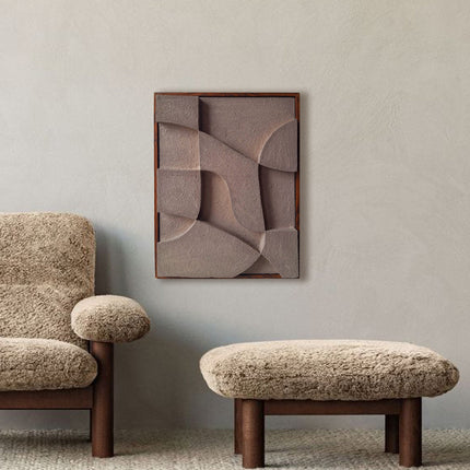 Rustic Tide Wooden Wall Art - Contemporary Abstract Texture 3D Wall Art - Wood Wall Sculpture Minimal Wall Decor - Uber Decor