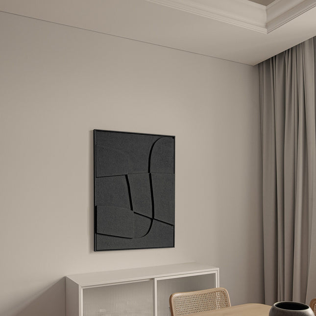 Abstract Arc Japandi Wooden Wall Art - Contemporary Abstract Texture 3D Wall Art - Wood Wall Sculpture Minimal Wall Decor - Uber Decor