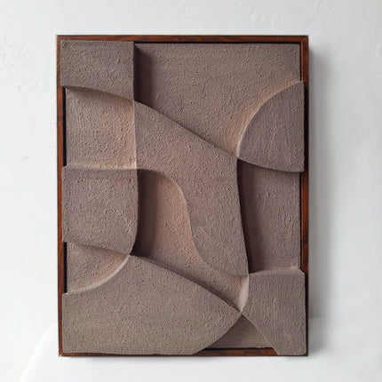 Rustic Tide Wooden Wall Art - Contemporary Abstract Texture 3D Wall Art - Wood Wall Sculpture Minimal Wall Decor - Uber Decor