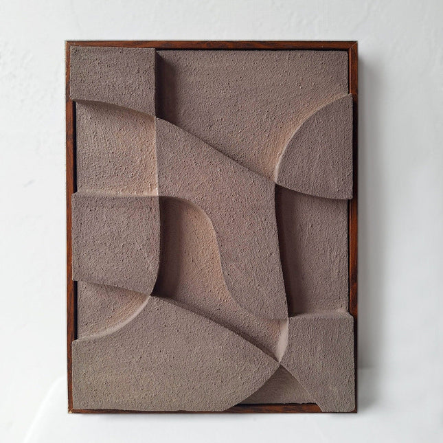 Rustic Tide Wooden Wall Art - Contemporary Abstract Texture 3D Wall Art - Wood Wall Sculpture Minimal Wall Decor - Uber Decor