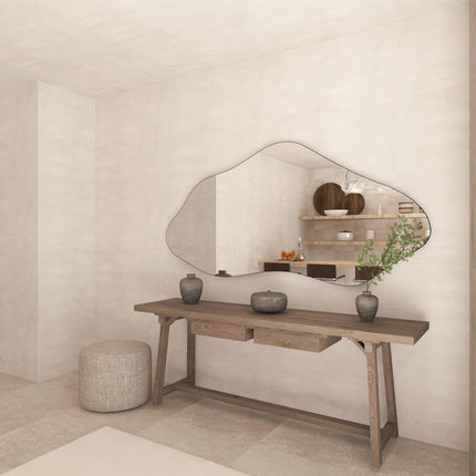 Vegas Curve Asymmetrical Wall Mirror with Aesthetic Design - Uber Decor
