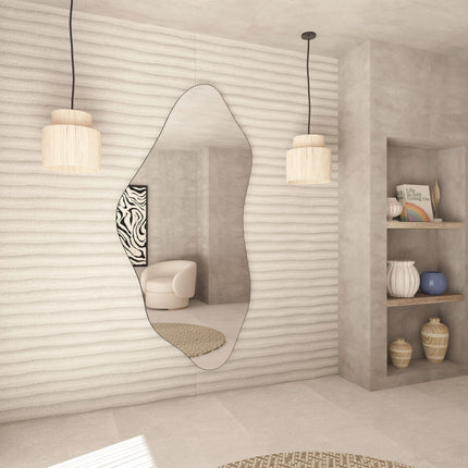 Vegas Curve Asymmetrical Wall Mirror with Aesthetic Design - Uber Decor