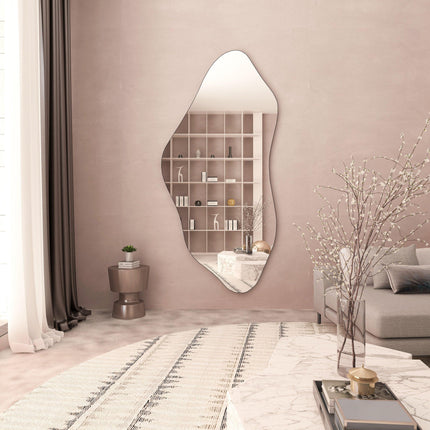 Vegas Curve Asymmetrical Wall Mirror with Aesthetic Design - Uber Decor