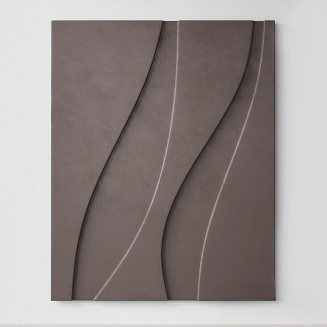 Artisanal Ripple Wooden Wall Art - Contemporary Abstract Texture 3D Wall Art - Wood Wall Sculpture Minimal Wall Decor - Uber Decor
