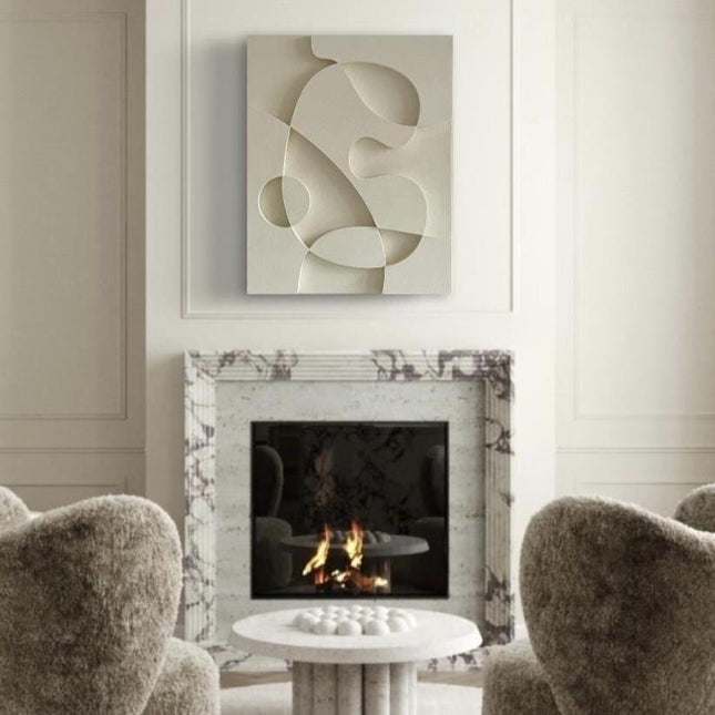 Art Deco Layer Wooden Wall Art - Contemporary Abstract Texture 3D Wall Art - Wood Wall Sculpture Minimal Wall Decor - Uber Decor