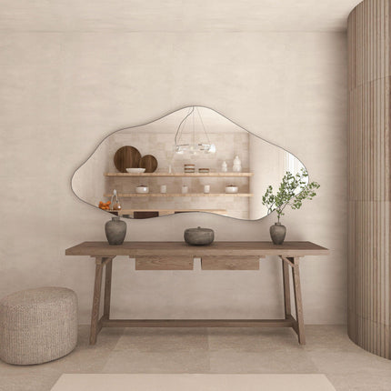 Vegas Curve Asymmetrical Frameless Wall Mirror - Uber Decor