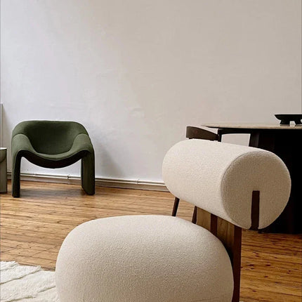 Siya Modern Unique Accent Chair with Backrest – Nordic Living Room Furniture - Uber Decor