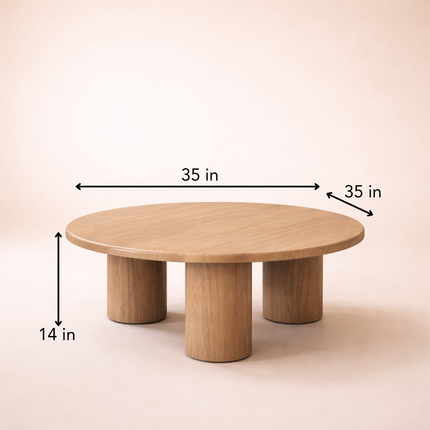 Salado Coffee Table Modern Soft Minimal Organic Luxe Inspired Designer Center Table Custom Finish Multi Pillar Table for Elegant Lounge Setting