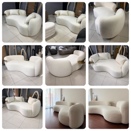 SkyHaven Cloud Lounge Sofa - Ultra-Soft Curved Couch for Minimalist Living Rooms - Uber Decor