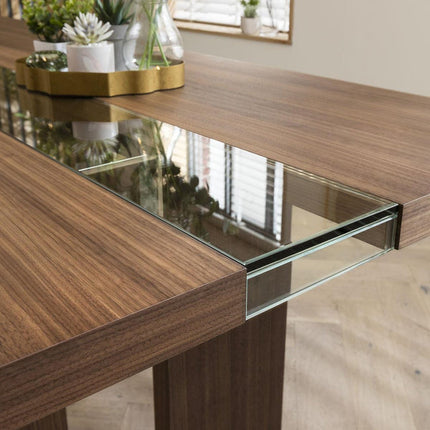Norwood Rectangular Dining Table Contemporary Mid Century Design Solid Wood Base for Dining Room and Formal Dining Hall