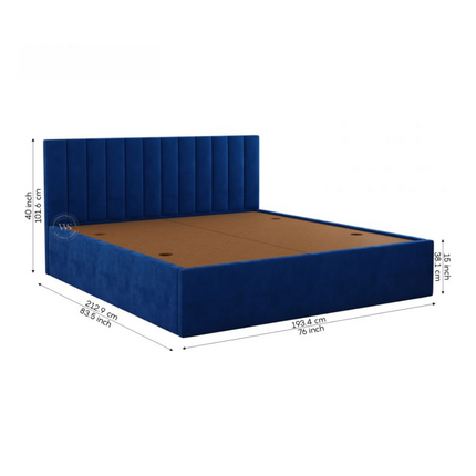 OakMist Contemporary Upholstered Platform Customisable Bed for Minimalist Interiors - Uber Decor
