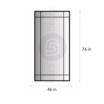 SparkFrame Rectangle Shaped Full Length Metal Framed Large Size Mirror for Bedroom or Living Room– Quick Dispatch